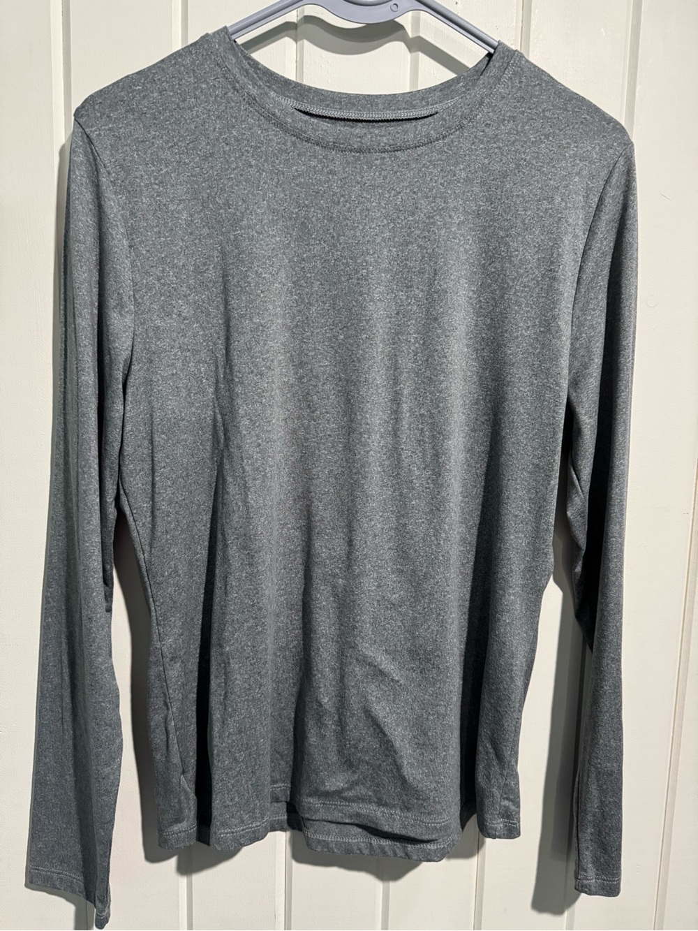 Danskin Women's Long-Sleeve Crewneck Tee - Heather Gray